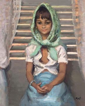 Carole, The Gypsy Girl Artwork by Marcel Dyf