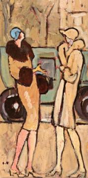 The Green Taxi Artwork by Louis Valtat