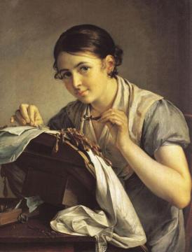 The Lacemaker Artwork by Vasily Tropinin
