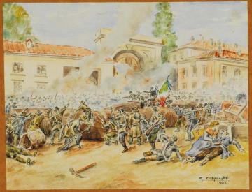 Milan, The Taking Of Porta Tosa Artwork by Giovanni Battista Carpanetto