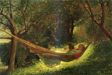 Girl in a Hammock Artwork by Winslow Homer