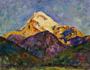 Kazbek. Early morning Artwork by Pyotr Konchalovsky
