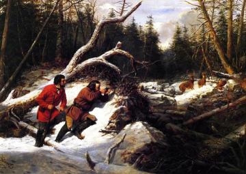 Still Hunting On The First Snow: A Second Shot Artwork by Arthur Fitzwilliam Tait