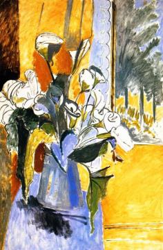 Bouquet of Flowers on a Veranda Artwork by Henri Matisse