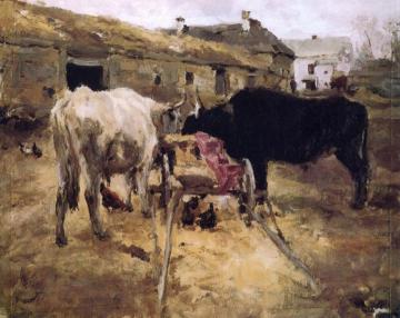 Bullocks (study) Artwork by Valentin Serov