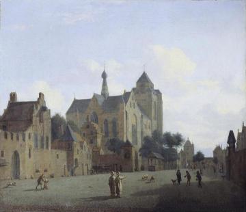 The church at Veere Artwork by Jan van der Heyden