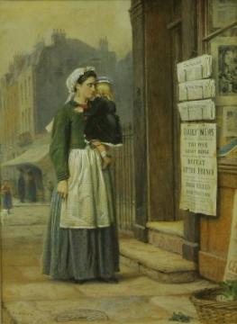 The News Artwork by George Goodwin Kilburne