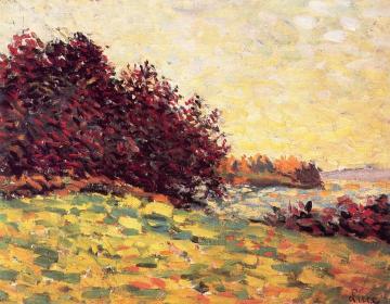 Bourgogne, Clump of Trees in a Plain Artwork by Maximilien Luce