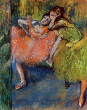 Two Dancers in the Studio Artwork by Edgar Degas