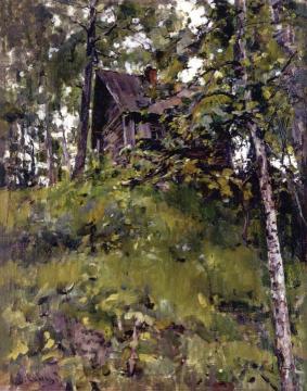 Old Bath House in Domotkanovo Artwork by Valentin Serov