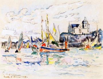 Sables l'Olonne, Vue de Port Artwork by Paul Signac