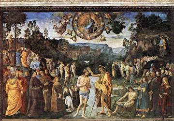 Baptism Of Christ Artwork by Pietro Perugino