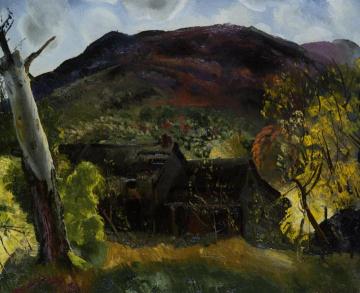 Blasted Tree and Deserted House Artwork by George Wesley Bellows