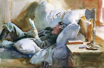 Man Reading Artwork by John Singer Sargent