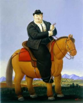 Man on Horse Artwork by Fernando Botero