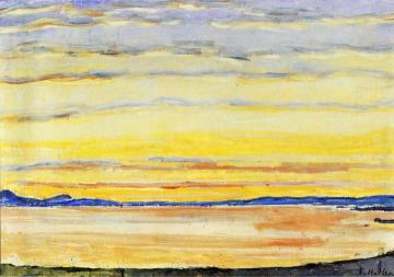 Sunset On Lake Geneva Artwork by Ferdinand Hodler