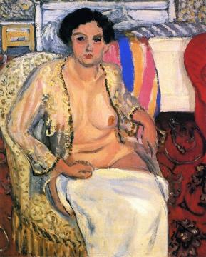 Woman Seated on an Armchair, Open Robe Artwork by Henri Matisse