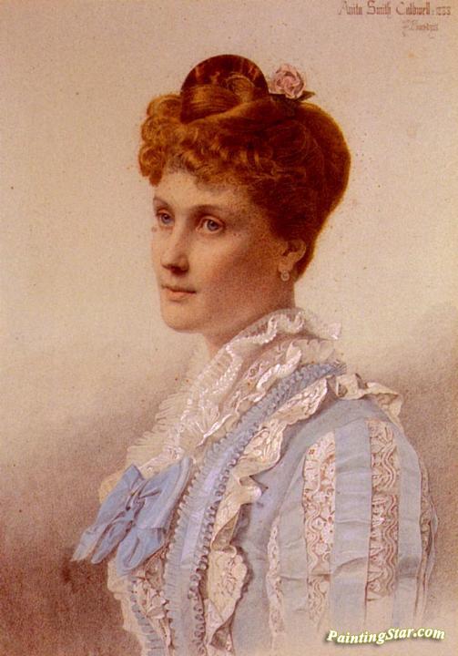 Portrait Of Anita Smith Artwork by Anthony Frederick Sandys