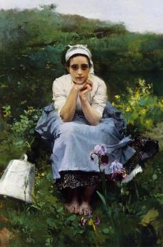 The Milkmaid Artwork by Joaquin Sorolla y Bastida