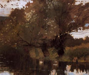 Pond and Willows, Houghton Farm Artwork by Winslow Homer