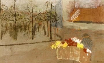 Flower Cart Artwork by Edouard Vuillard