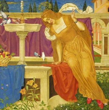Beauty Seeing The Image Of Her Home In The Fountain Artwork by Joseph Edward Southall