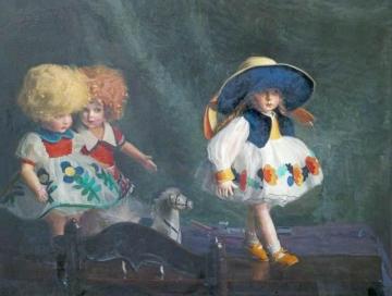 The Dolls' Parade Artwork by Ernest Townsend