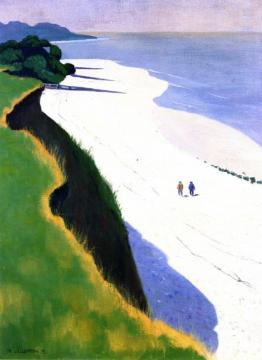 The White Beach Artwork by Felix Vallotton