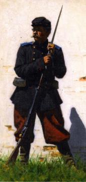 Turkestan Soldier In Winter Uniform Artwork by Vasily Vasilevich Vereshchagin
