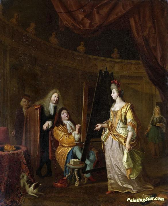 Painter in his Studio Artwork by Ludolf Bakhuizen