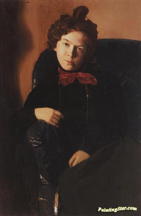 Portrait of Anna Ostroumova-Lebedeva Artwork by Konstantin Somov