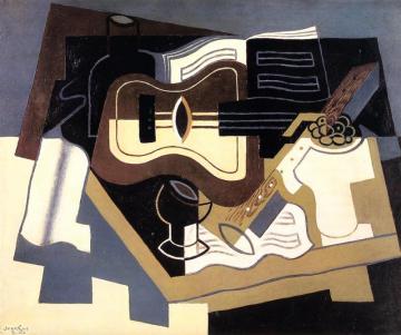Guitar With Clarinet Artwork by Juan Gris