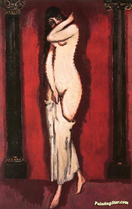 Woman With Columns Artwork by Kees Van Dongen