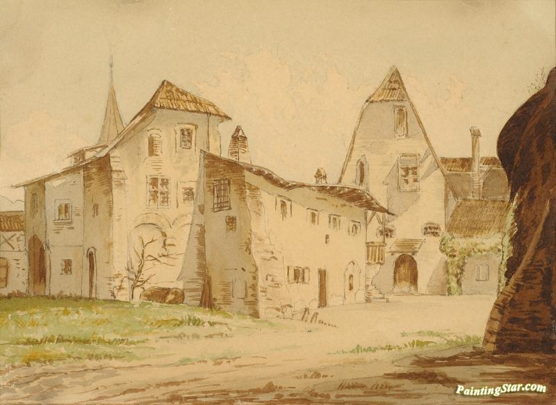 Village View Artwork by Carl Friedrich Heinrich Werner
