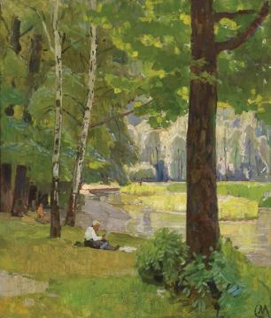 In the Park Artwork by Carl Julius Rudolf Moll