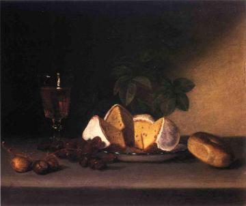 Still Life: Wine, Cakes And Nuts Artwork by Raphaelle Peale