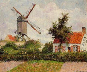Windmill at Knocke, Belgium Artwork by Camille Pissarro