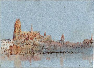 Orléans, Cathedral from the Left Bank of the Loire Artwork by Joseph Mallord William Turner