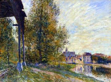 Near Moret-sur-Loing Artwork by Alfred Sisley