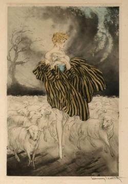 Little Bo Peep Artwork by Louis Icart