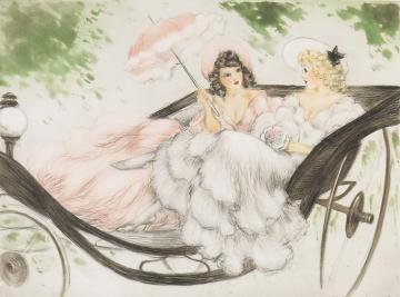Springtime Promenade Artwork by Louis Icart