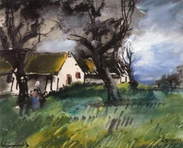 Farm Artwork by Maurice De Vlaminck