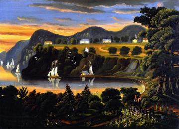 View of the Hudson River at West Point Artwork by Thomas Chambers