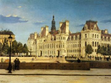 The Hotel de Ville, Paris Artwork by Paul Joseph Victor Dargaud