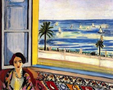 Woman Seated, Back Turned to an Open Window Artwork by Henri Matisse