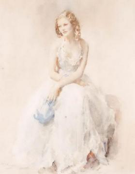 Woman in White Artwork by Walter Ernest Webster