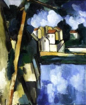 The Chatou Bridge Artwork by Maurice De Vlaminck