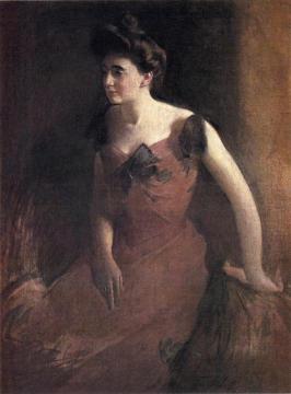 Woman in a Red Dress Artwork by John White Alexander