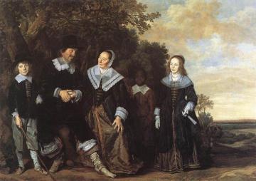 Family Group In A Landscape Artwork by Frans Hals