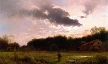 Hunter at Sunrise Artwork by Herman Herzog